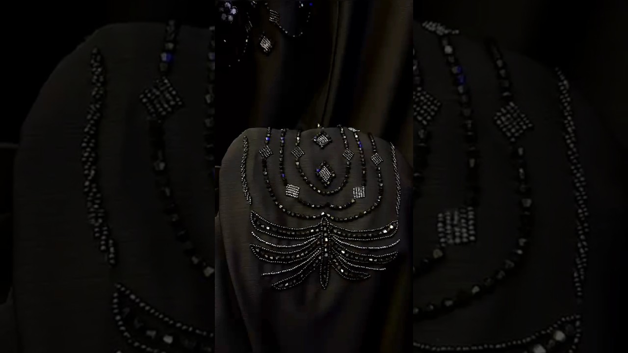 Cutdana handwork abaya design 2025 || black abaya || new Dubai abaya 
