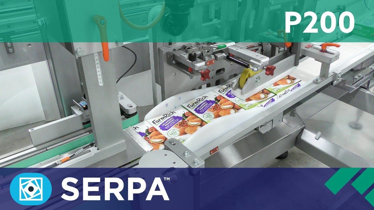 P200 Side load case packer running cartons of frozen food