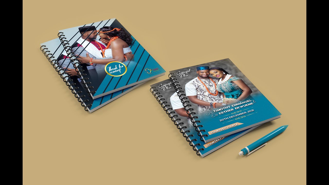 Wedding Jotter Design | How to design wedding memo in photoshop | Photoshop Tutorial