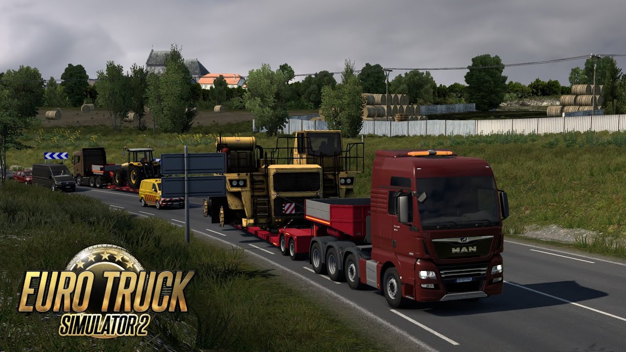 #ETS2 a disastrous #SpecialTransport delivery of Haul Truck Chassis