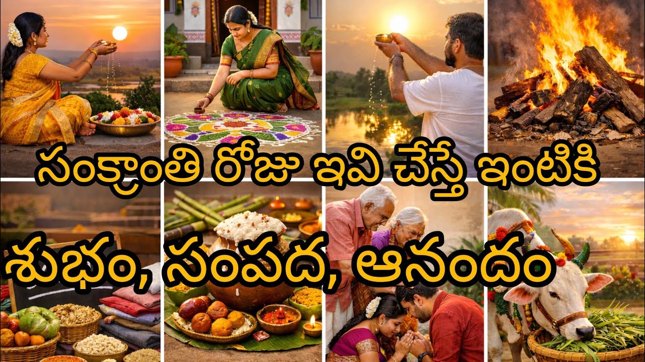 సంక్రాంతి రోజు ఇవి చేస్తే ఇంటికి శుభం, సంపద, ఆనందం  #devotional #viralvideos #telugubhakti #yt 🙏🙏🌹🥥🥥