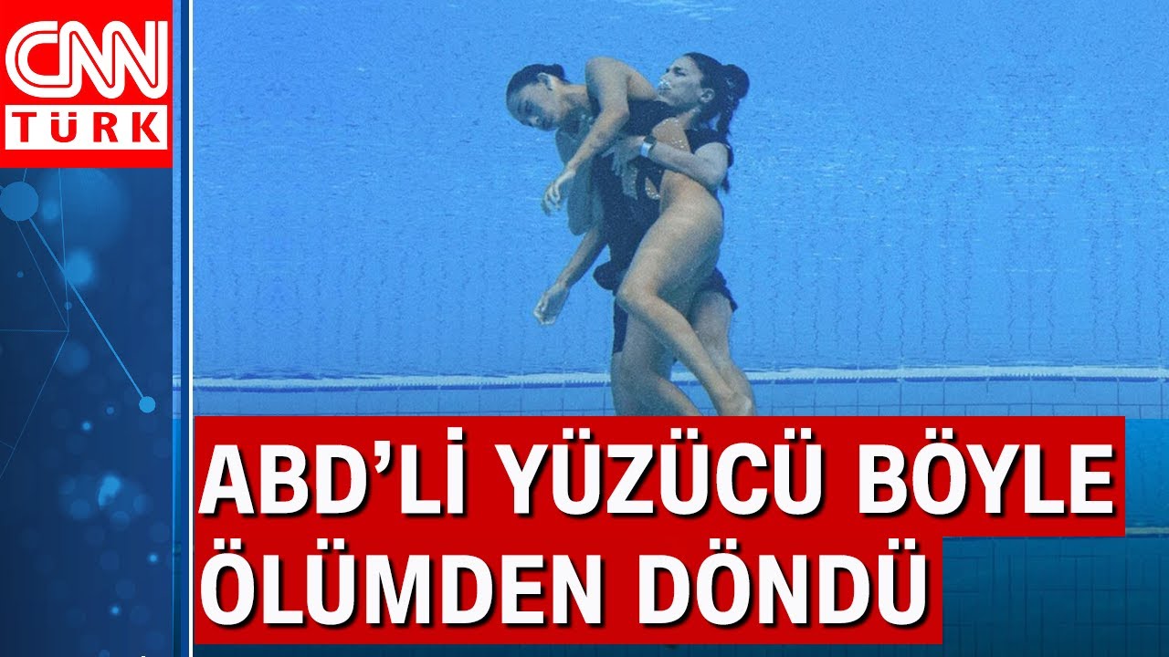 Havuzda korku dolu anlar! ABD'li yüzücü suda bayıldı