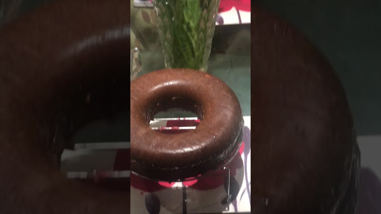 Giant chocolate fudge donuts and giant vanilla donut