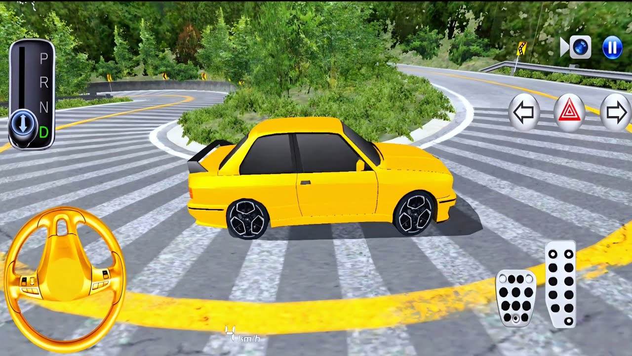 New Yellow BMW E30 Driving Narrow Mountain Road - 3D Driving Class - Best Android Games 2026