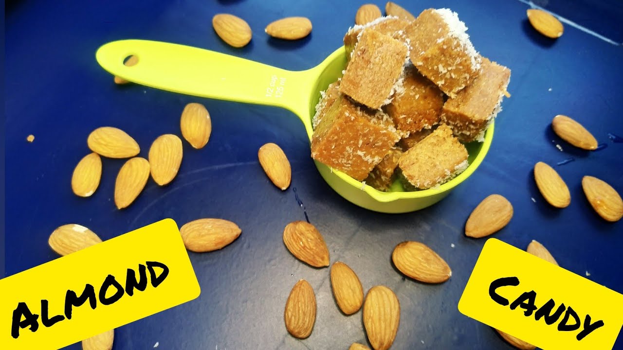 Almond CaramelCandy|Badam candy|healthy candy for kids|easy way to make almond candyബദാംമിട്ടായി94