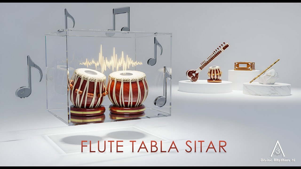 Flute Tabla Sitar Instrumental | Indian Classical Fusion | Relaxing Music 2025