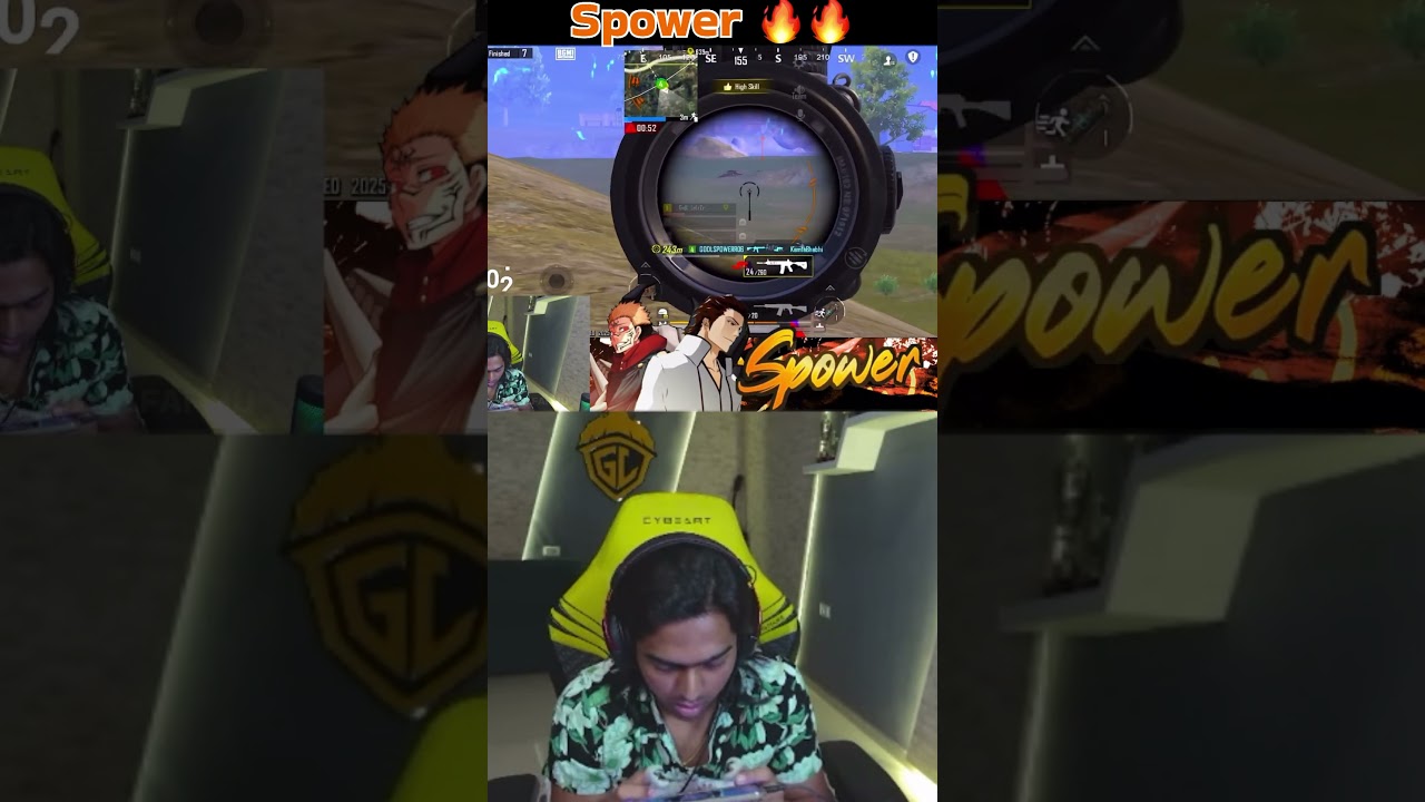 Mayur gaming shocked by Spower 🔥🔥 #godlike #bgmi #dilsegodlike #spower