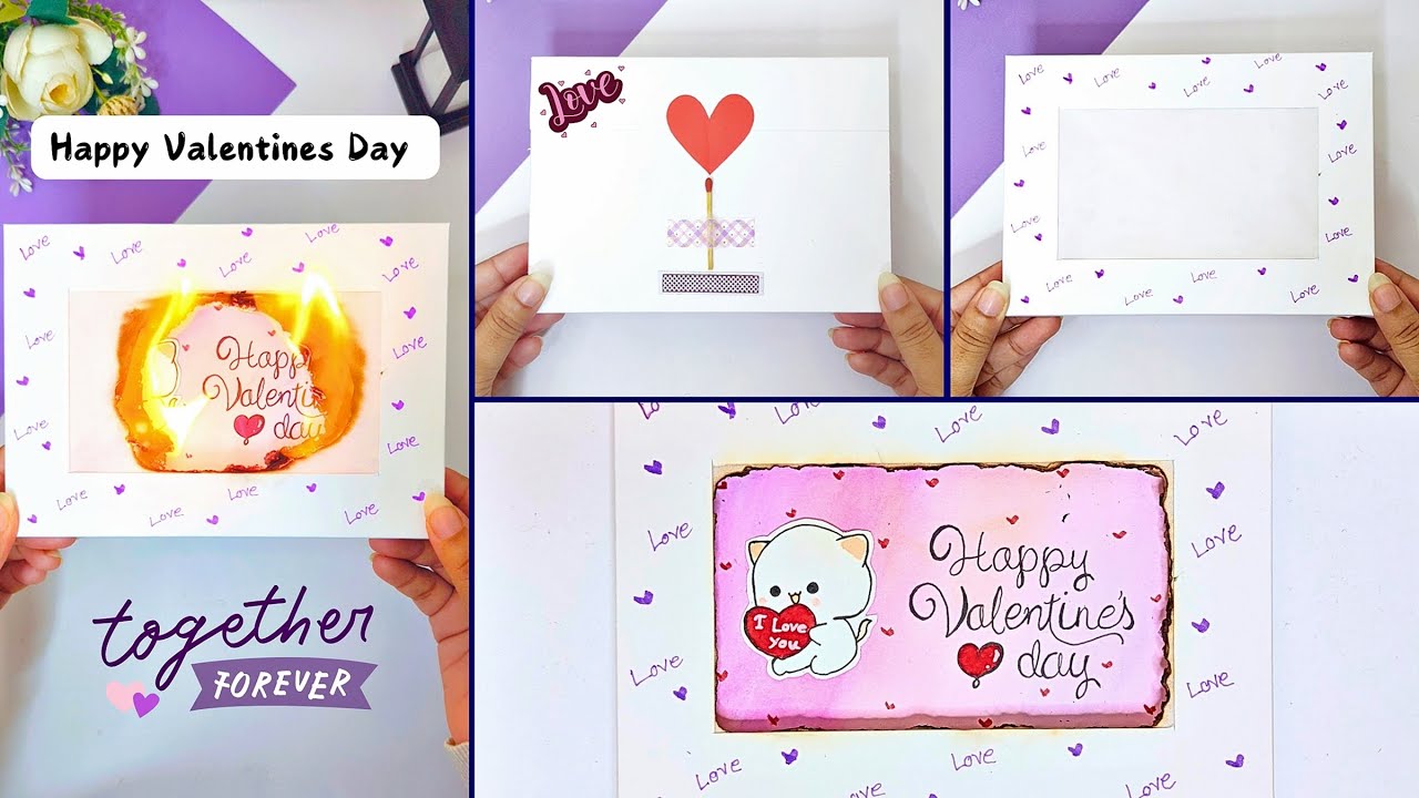 Surprise Valentine&rsquo;s Day Fire Cards Ideas | Valentine's Day Card 2025 || Aklima Crafts and Journals