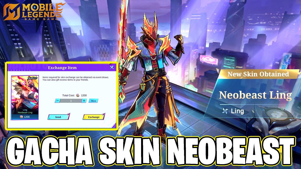 GACHA SKIN NEOBEAST PAKAI TIPS HEMAT - TERNYATA DROP RATE NYA JELEK BANGET! MOBILE LEGENDS