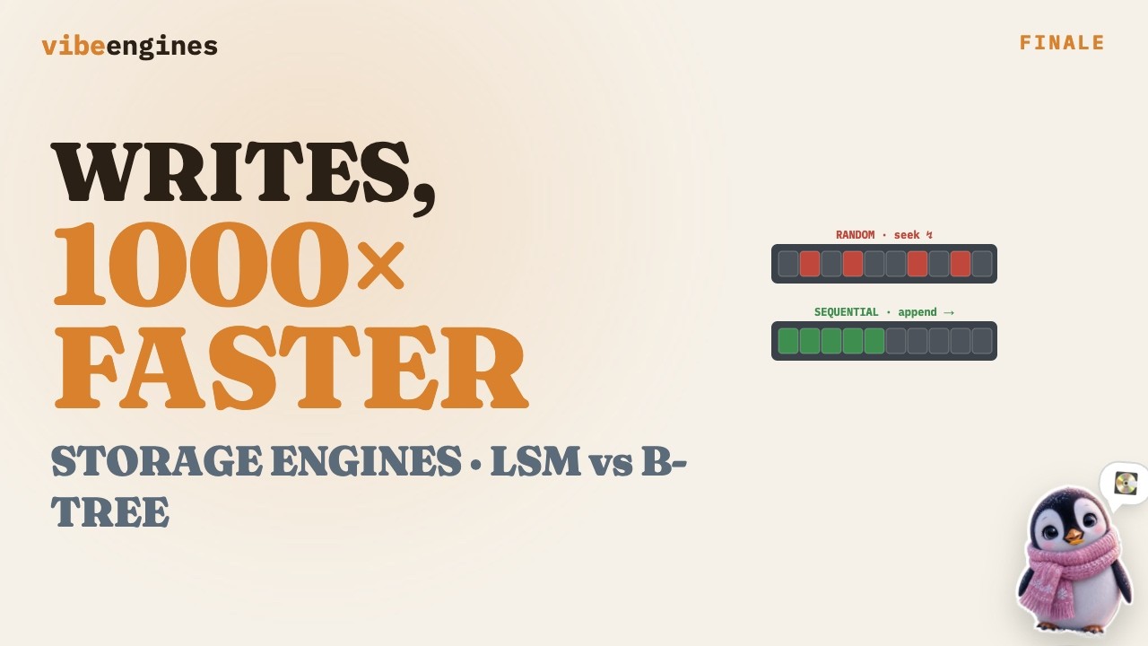 How Databases Write to Disk 1000x Faster (LSM Trees vs B-Trees)
