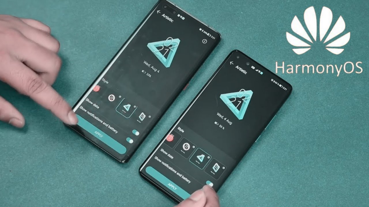 EMUI 12 VS EMUI 11 + HarmonyOS 2.0 СРАВНЕНИЕ AOD ОБОЛОЧЕК