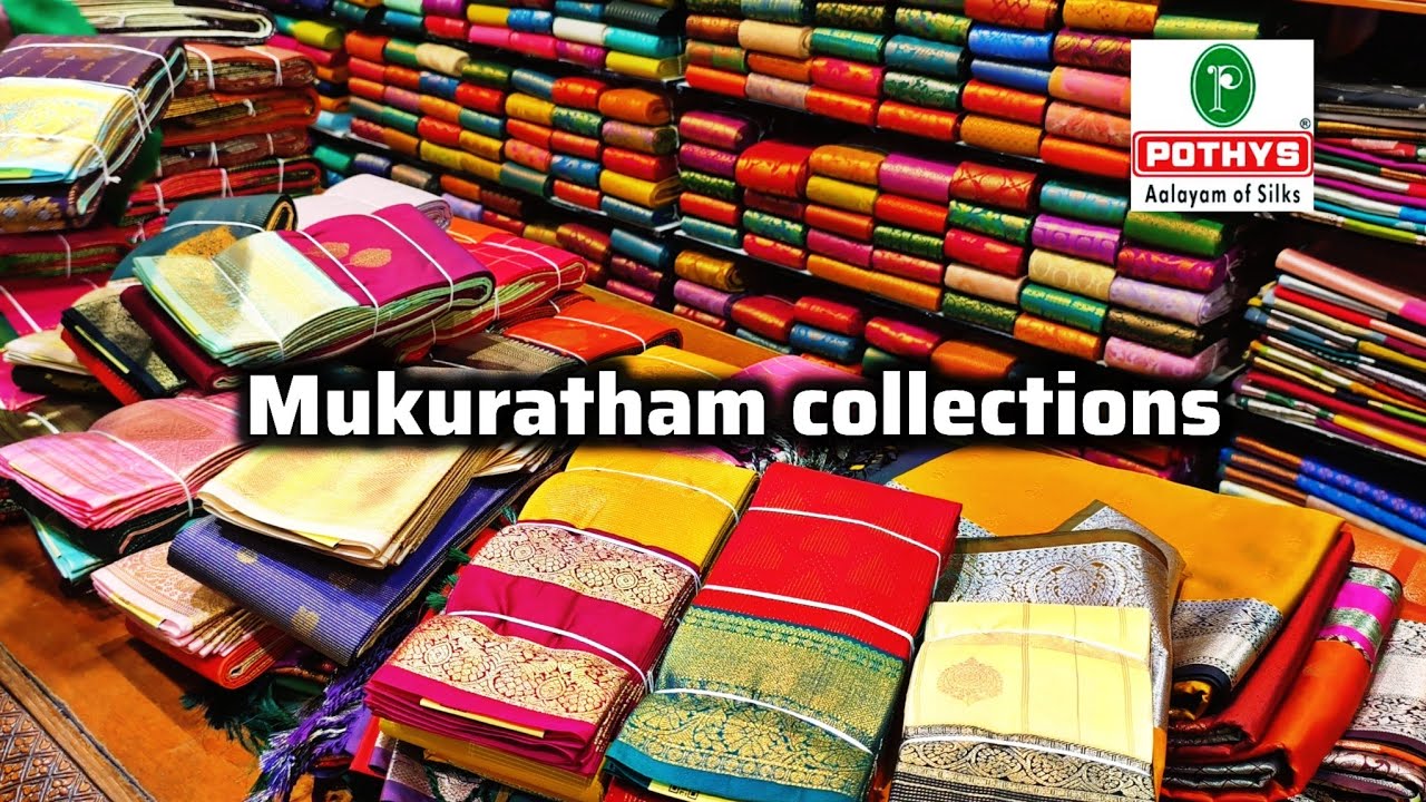 Pothys coimbatore‼️pattu sarees budget collections for mukurtham ❤️#pothys #priyachannel 
