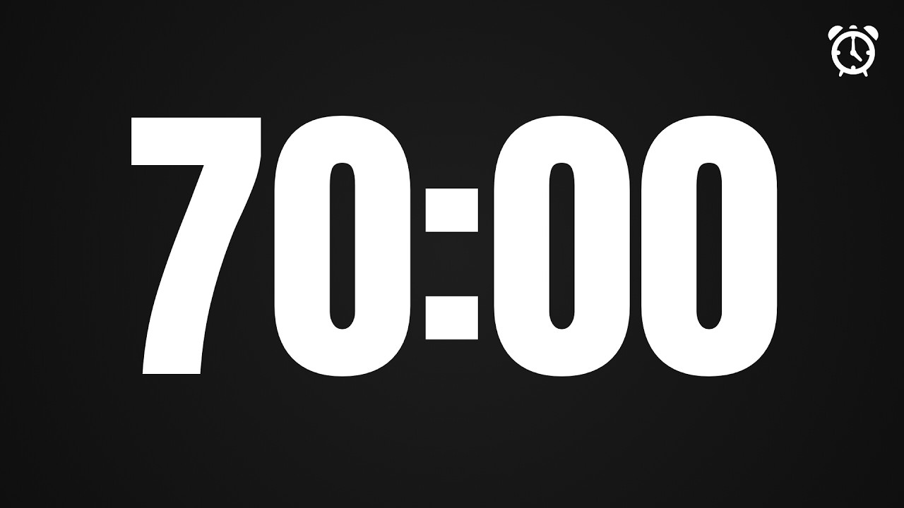 70 Minute Countdown Timer (1 Hour 10 Minutes / 70:00) | 4200 Seconds | Clean 4K UHD | HOW TO