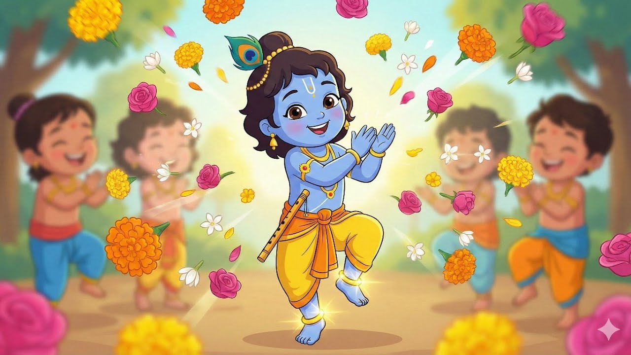 छोटे कन्हैया पायल छन-छन 😍👣 | Baby Krishna Cute Bhajan | Kids Bhakti Song | Bal Gopal Leela