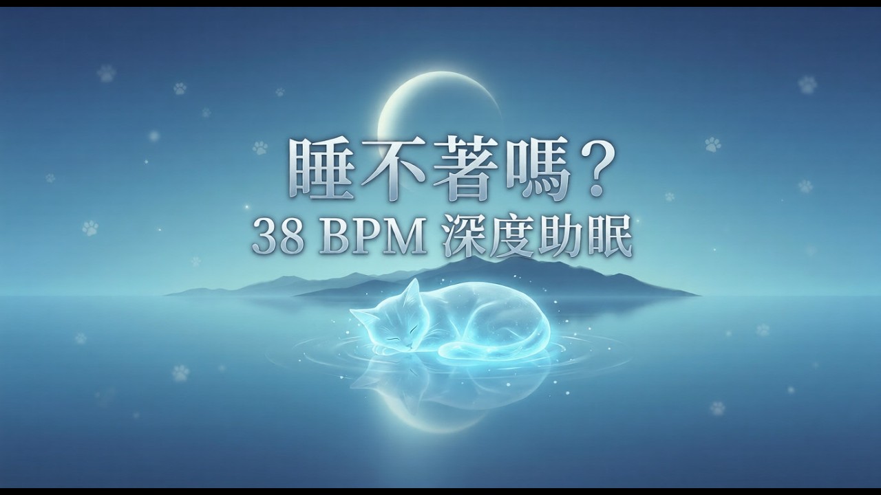 Deep Sleep Cat Music 🌙 38 BPM Ambient Piano (助眠貓咪音樂：極慢速療癒鋼琴)