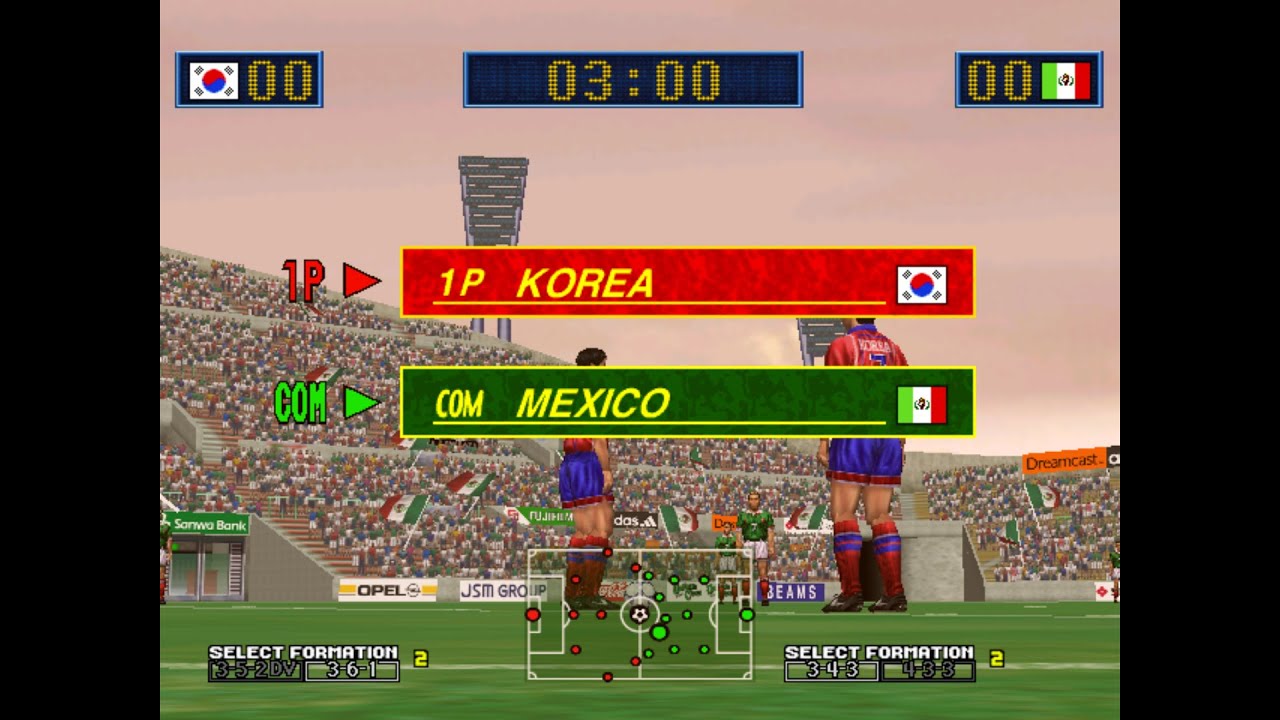 VIRTUA STRIKER 2 Ver.2000.1 / KOREA vs MEXICO