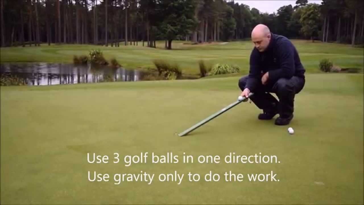 BMS - Stimpmeter greens speed measuring instruction process.