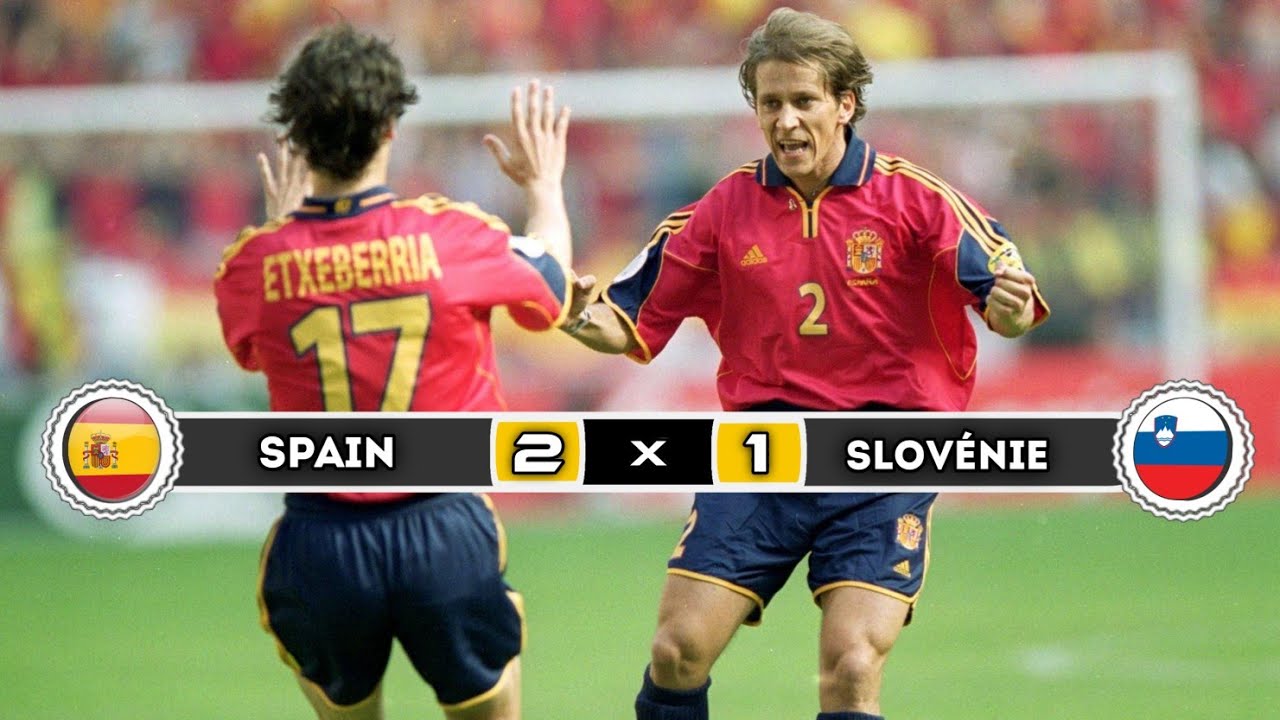 Испания 🇪🇸 × 🇸🇮 Словения | 2 × 1 | ГЛАВНЫЕ МОМЕНТЫ | Все голы | Евро-2000