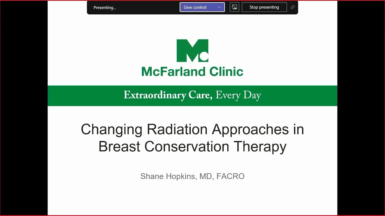 Changing Radiation Approaches in Breast Conservation Therapy 12/1/21
