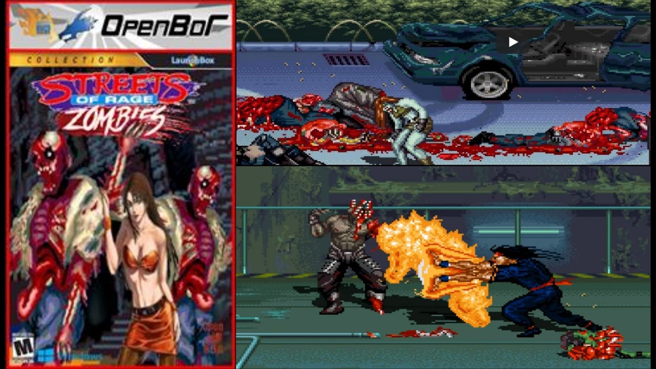 Streets of Rage Zombie &ndash; Full Run (All Characters Rotation) | OpenBOR Beat&rsquo;em Up #OpenBOR #BeatEmUp