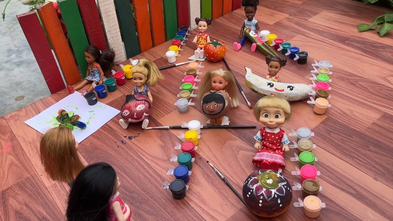 Riya kiya ki kahani part 42/ fruits me huaa painting competition/ barbie cartoon/ the barbie task