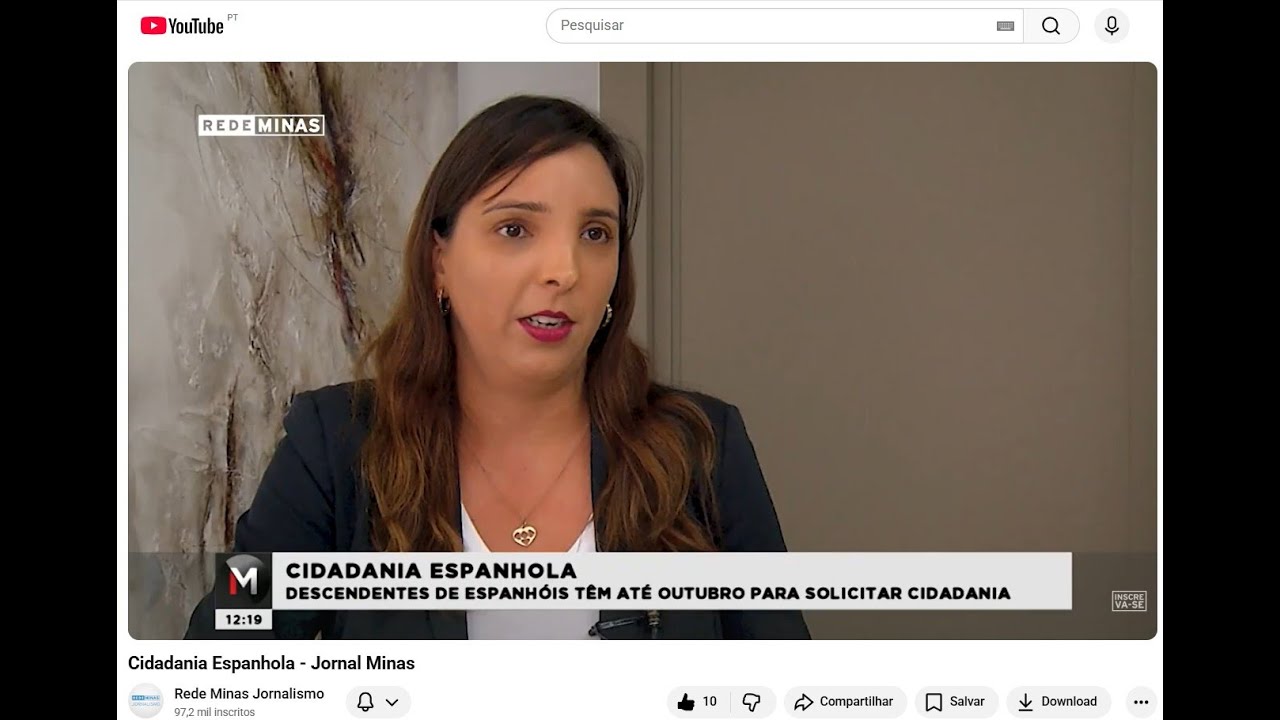 Reportagem para TV Rede Minas sobre o prazo da Cidadania Espanhola @TravessiaCidadania