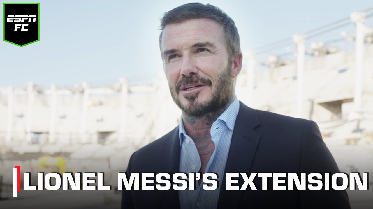 David Beckham&rsquo;s response to Lionel Messi&rsquo;s Inter Miami contract extension | ESPN FC