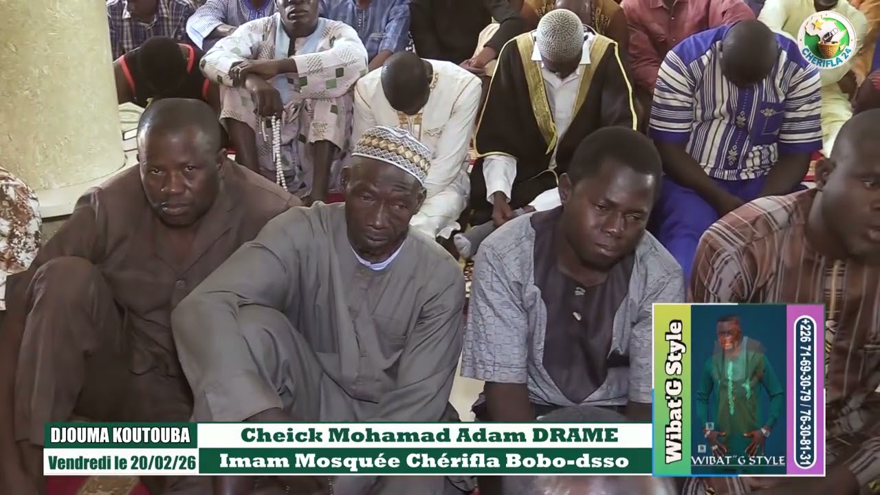 DJOUMA KOUTOUBA – PRIÈRE DU VENDREDI 📿 vendredi 20 02  2026*Cheick Mohamad Adam DRAME