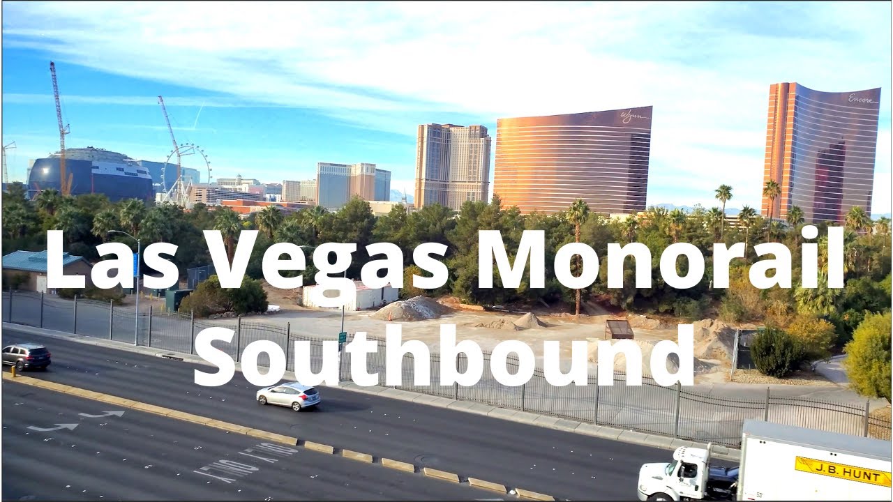 Riding on the Las Vegas Monorail Southbound 12/20/21 Las Vegas, NV [4K]