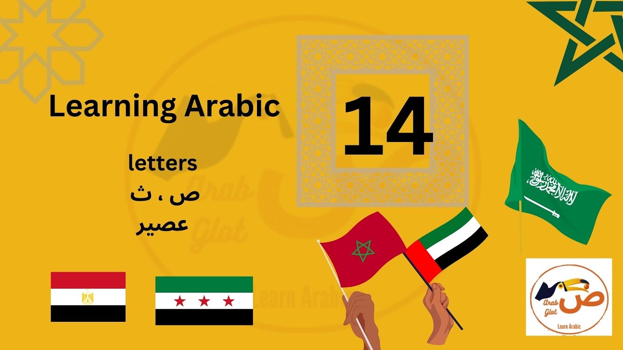 Learning Arabic for beginners: Juice types in  Arabic, letters: ص ، ث