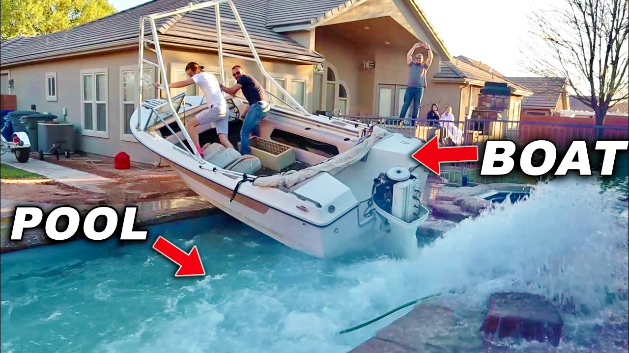 I Drove My Boat In My POOL!