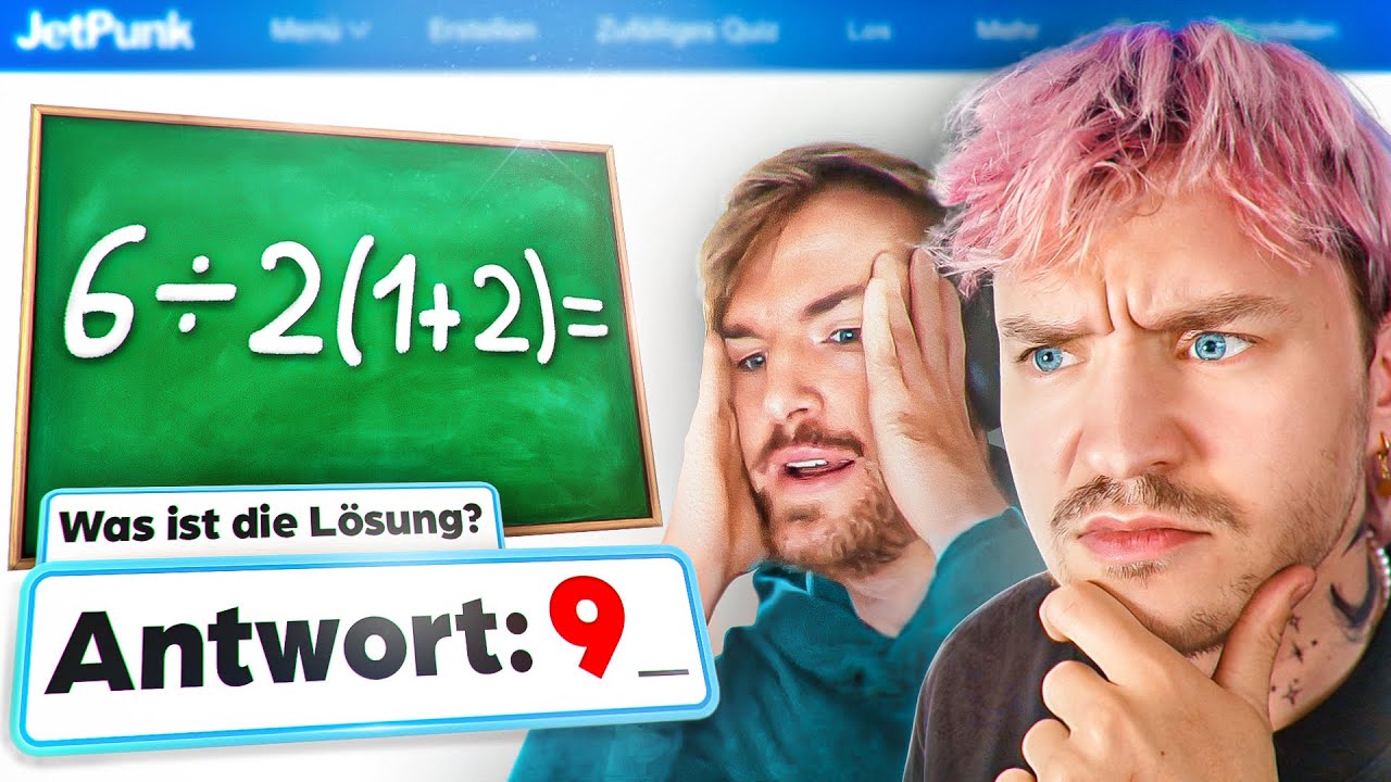 Drei dumme Streamer verzweifeln an einfachen Mathefragen | Quiz Duell