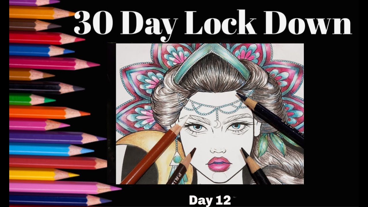 Black Hair Using Only Four Colored Pencils In Real Time (Pt 1)