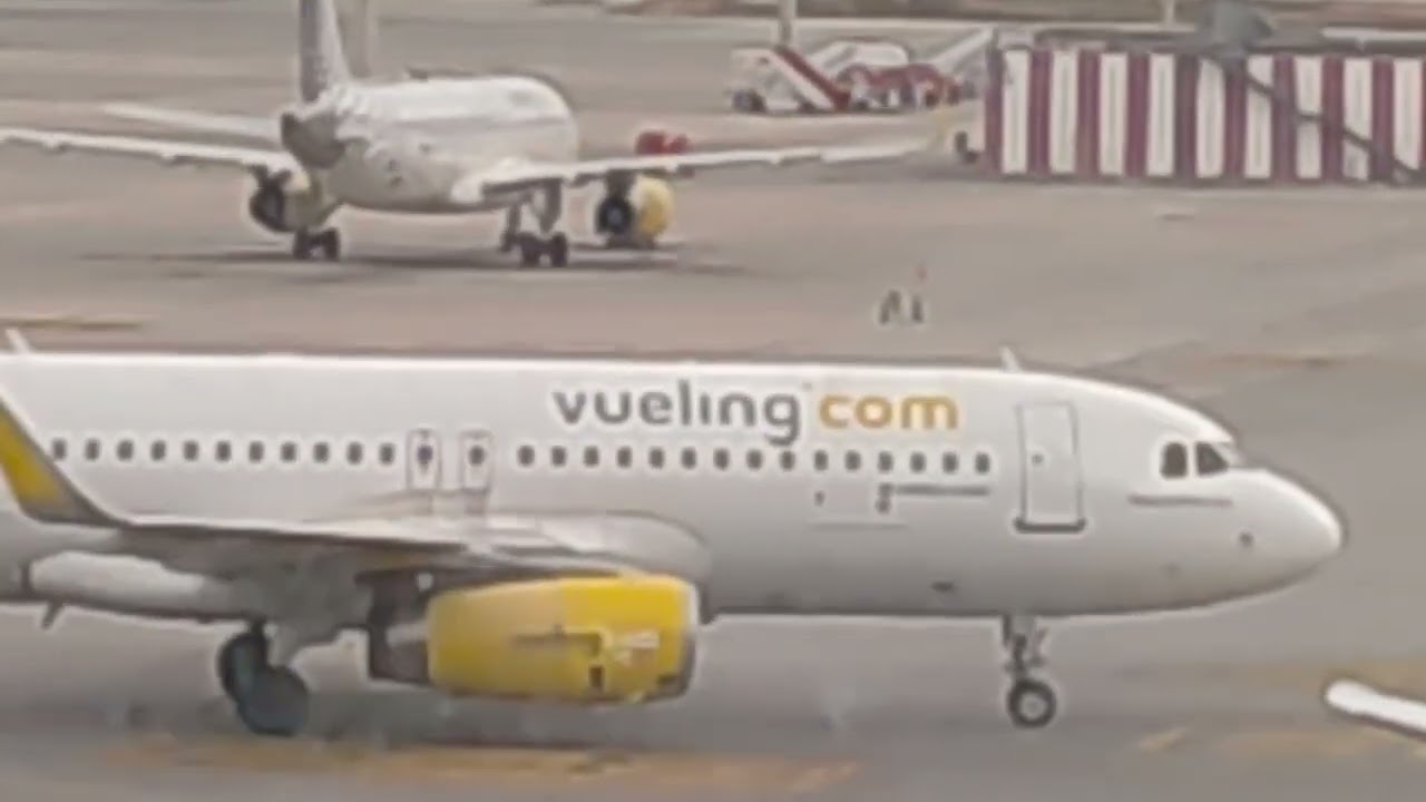 Observando la llegada de los aviones al aeropuerto de Barcelona-España