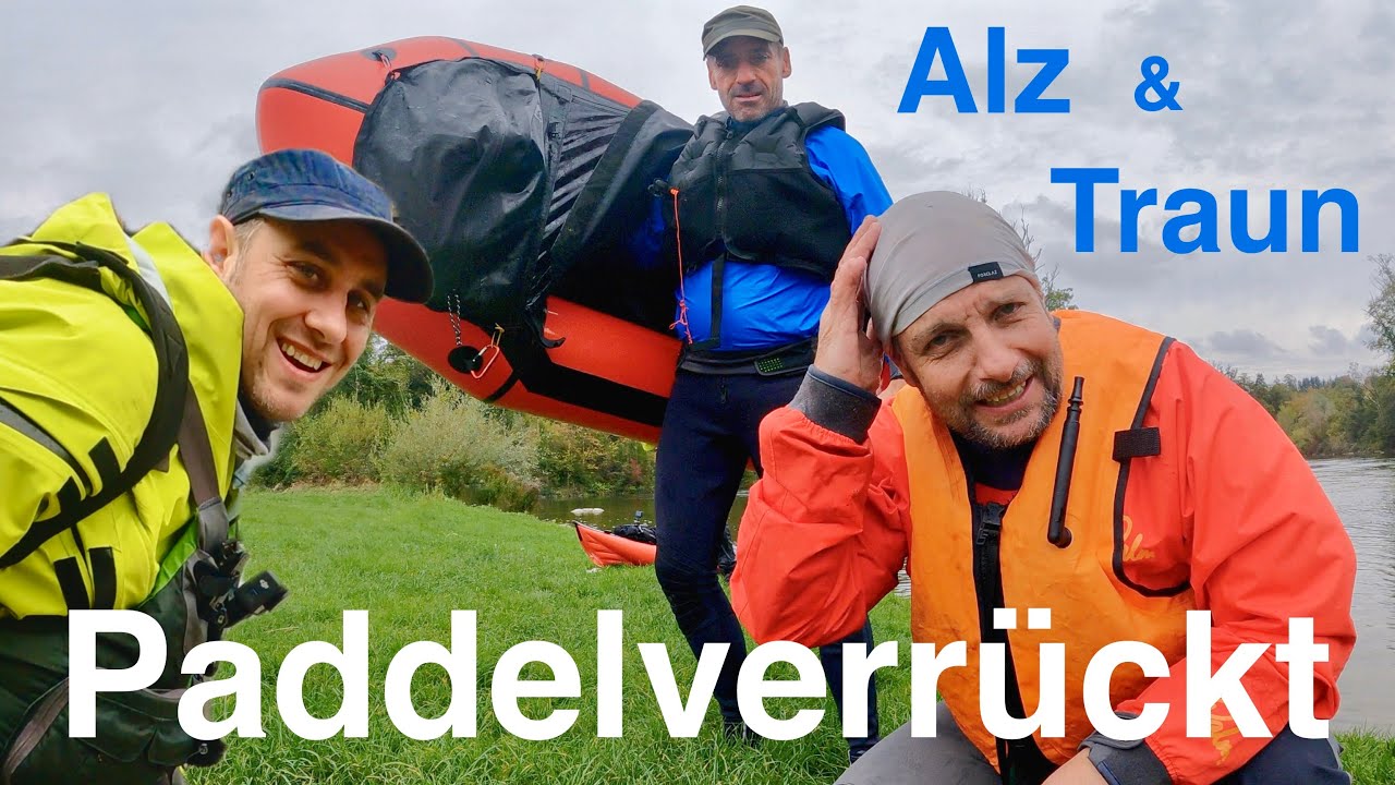 Packraft Kapriolen mit Paddelbruch - 2 Tage Paddeln  auf Alz und Traun @xboil , @FlussFahrerMatthes