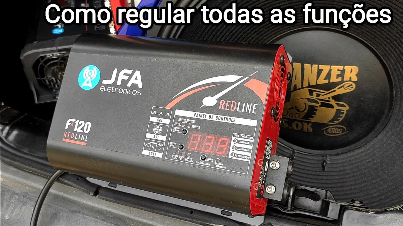 Fonte JFA REDLINE Como operar todas fun&ccedil;&otilde;es jeito certo de carregar bateria e modo para tocar o Som