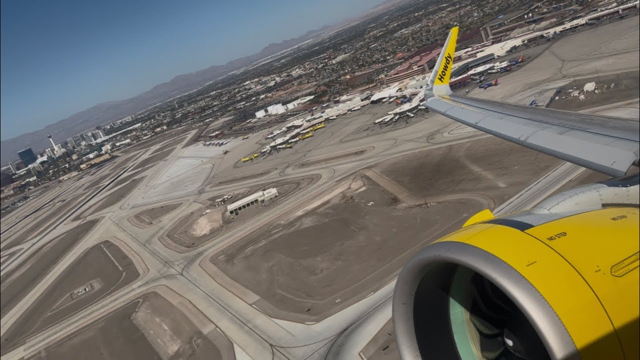 Spirit Airbus A321NEO Takeoff Las Vegas Harry Reid Intl. (KLAS)