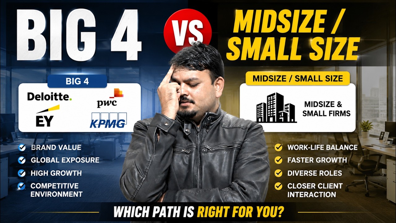 Big 4 vs Midsize firm | Articleship that suits you | CA Vijay Sarda