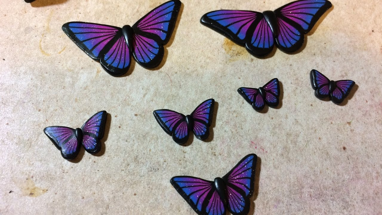 Galaxy Butterfly Polymer Clay Cane Tutorial
