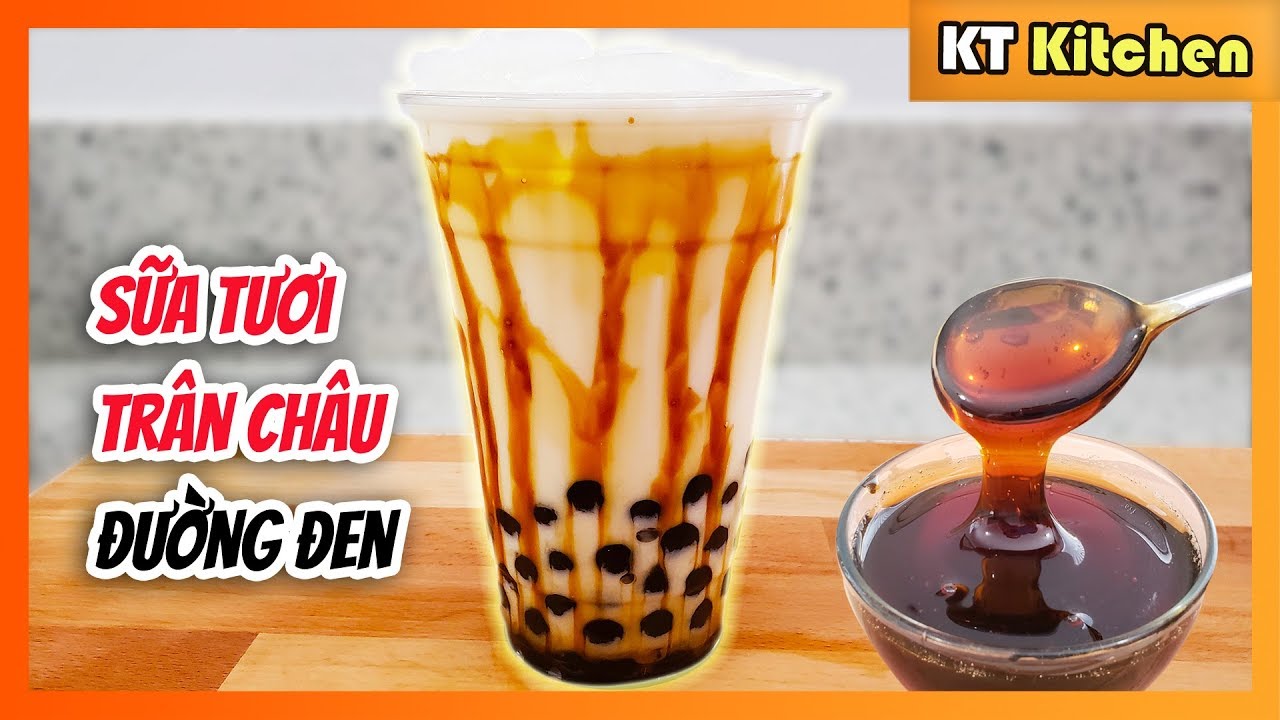 Bí Quyết Làm Sữa Tươi Trân Châu Đường Đen - Brown Sugar Milk Tea Boba Recipe -ENGLISH CAPTION