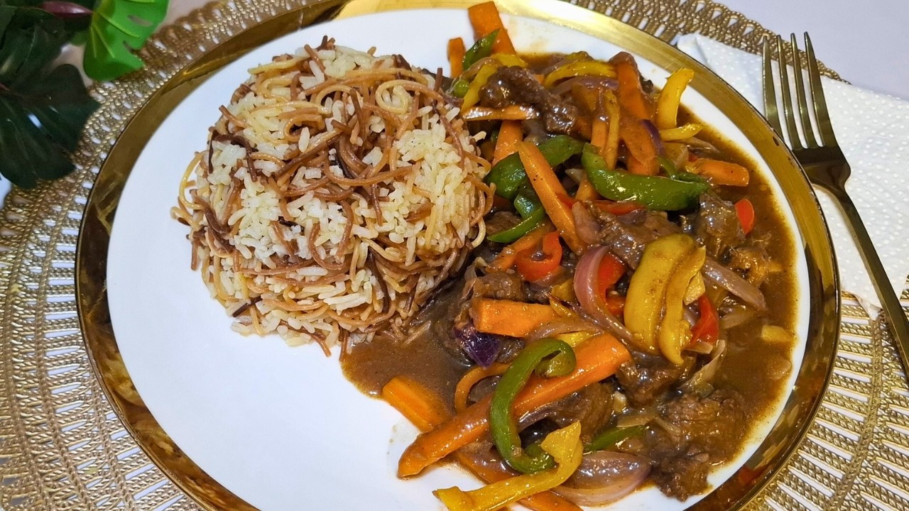 My Simple Beef Sauce/How To Make The Best Veggies &Beef Sauce. With Coconut Rice