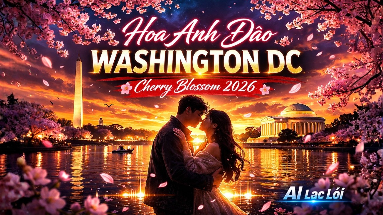 Hoa Anh Đào Washington DC (Cherry Blossom 2026) | Blue Rock Ballad | AI Lạc Lối