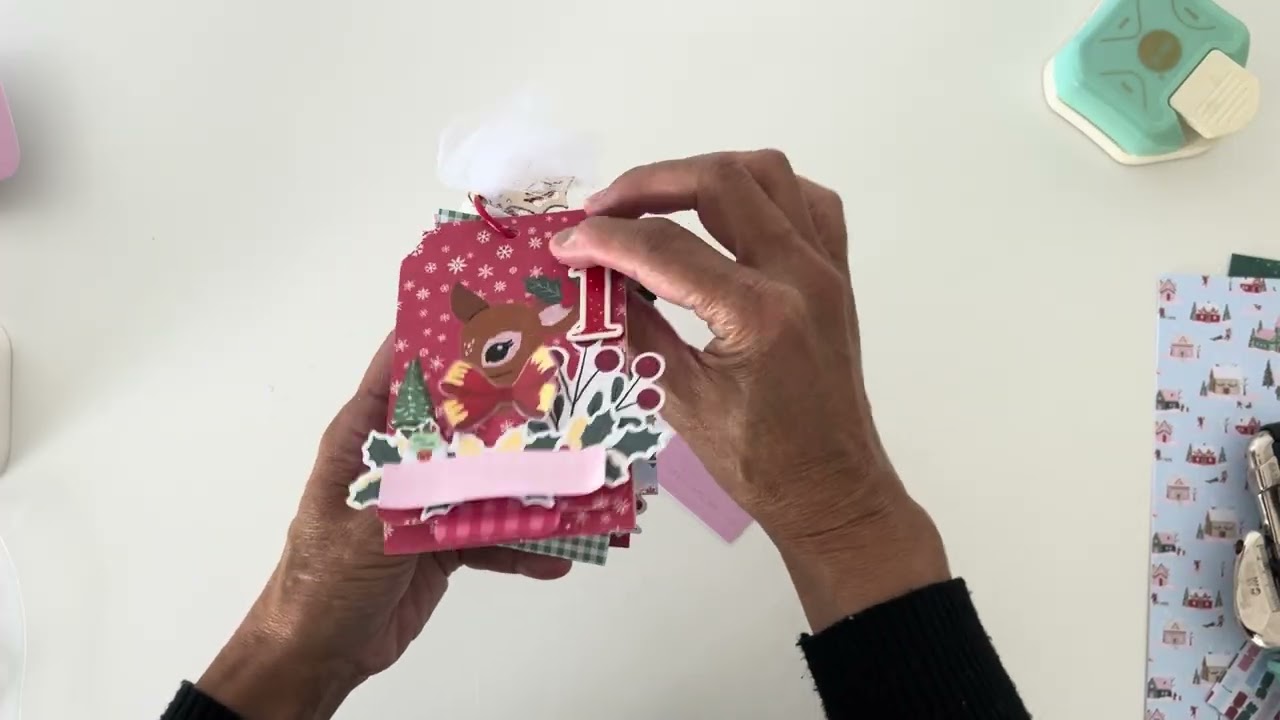 🎄Christmas in July Week 🎄 Advent Calendar - Pocket Envelope Tag Flip | TUTORIAL @rosiesstudio 