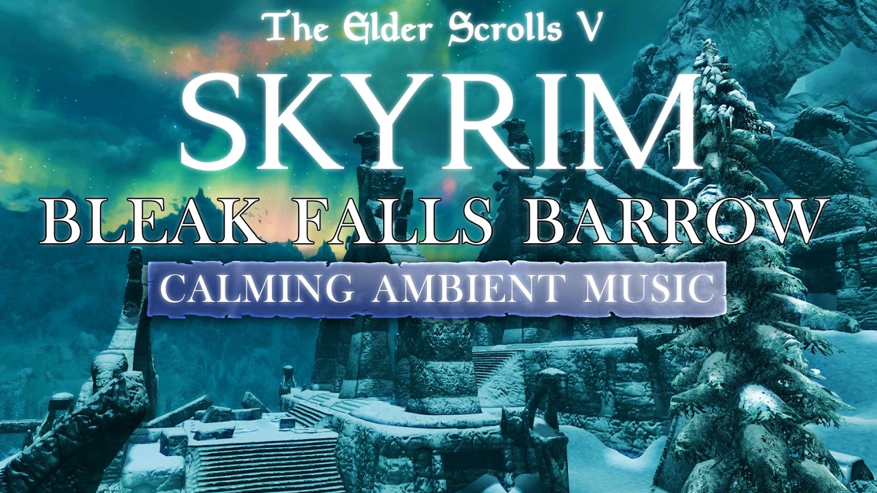 Skyrim - Mountains and Dragon Peak | Calming Music & Ambience