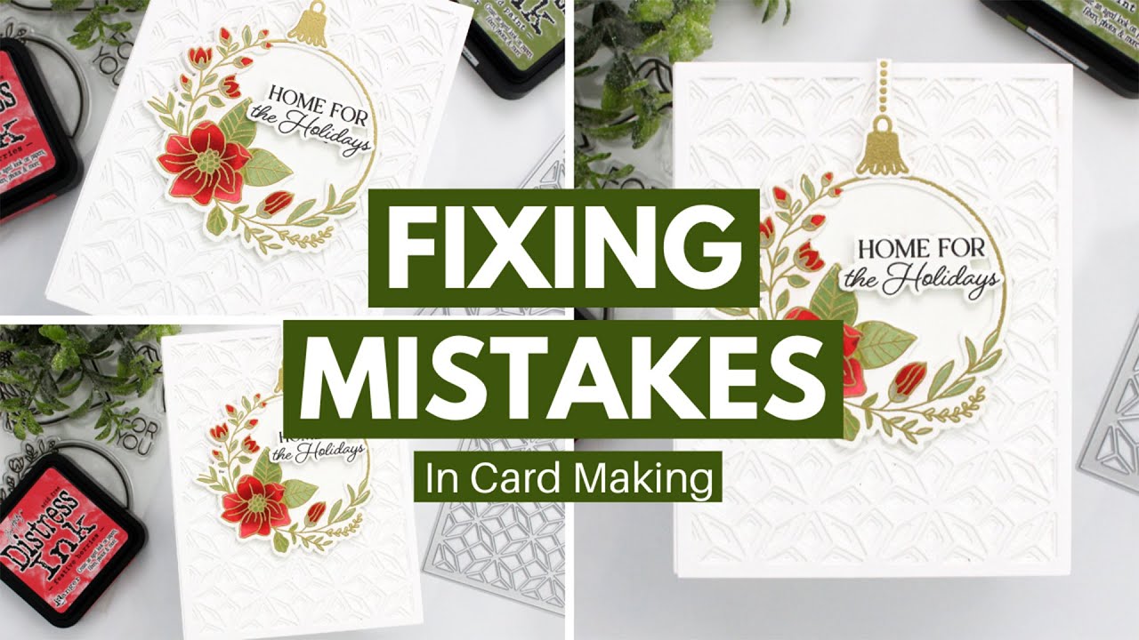 Fixing Mistakes in Card Making | Honey Bee Stamps Elegant Floral Frames