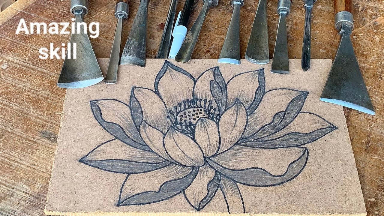 Unleash your creativity wood carving flower