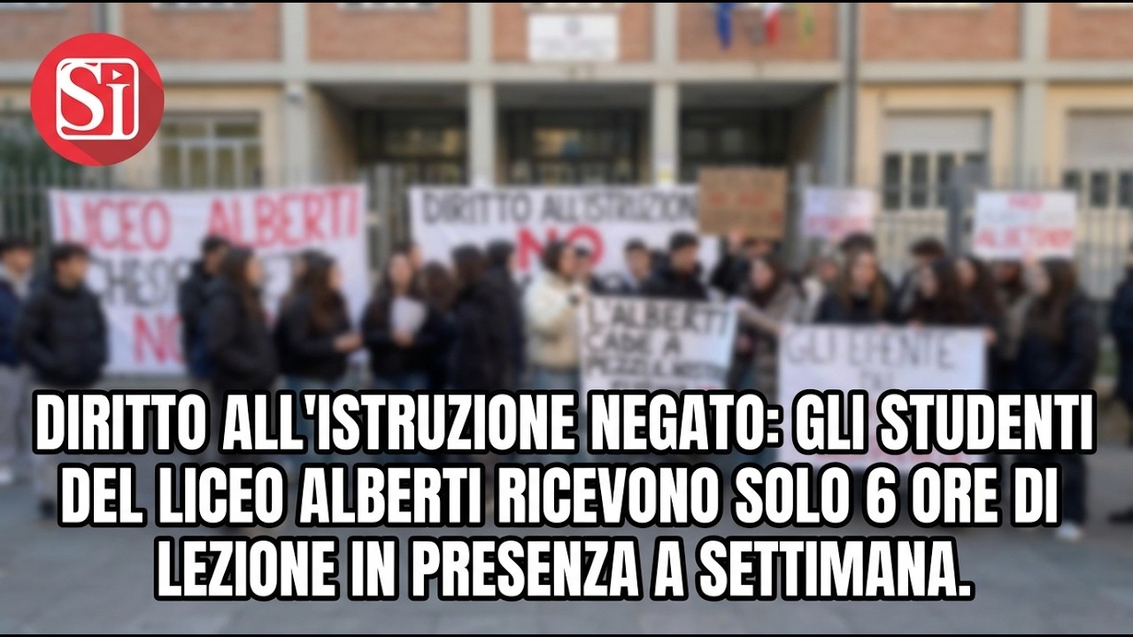 Diritto allo studio negato: gli studenti del liceo Alberti solo 6 ore a settimana in aula
