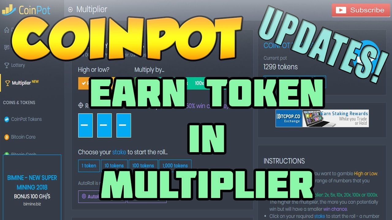 Coinpot UPDATES | Token Multiplier