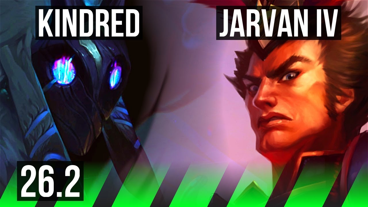 KINDRED vs JARVAN IV (JGL) | Good KDA: 15/1/6 | KR Master | 26.2