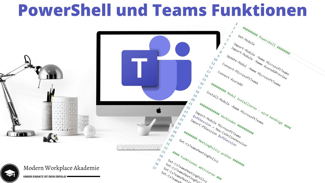 Microsoft Teams Funktionen &uuml;ber PowerShell aktivieren | Breakout Rooms | OneDrive & Teilnehmerliste